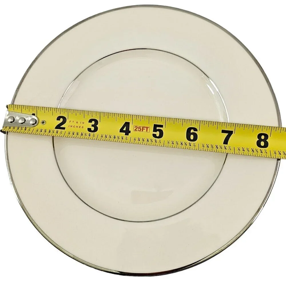 Royal Devon USA Simplicity Platinum 8 ¼” Salad Luncheon Plates – Set of 5